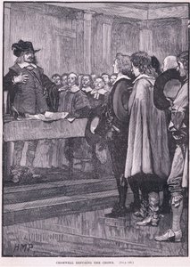 Cromwell refusing the crown AD 1657